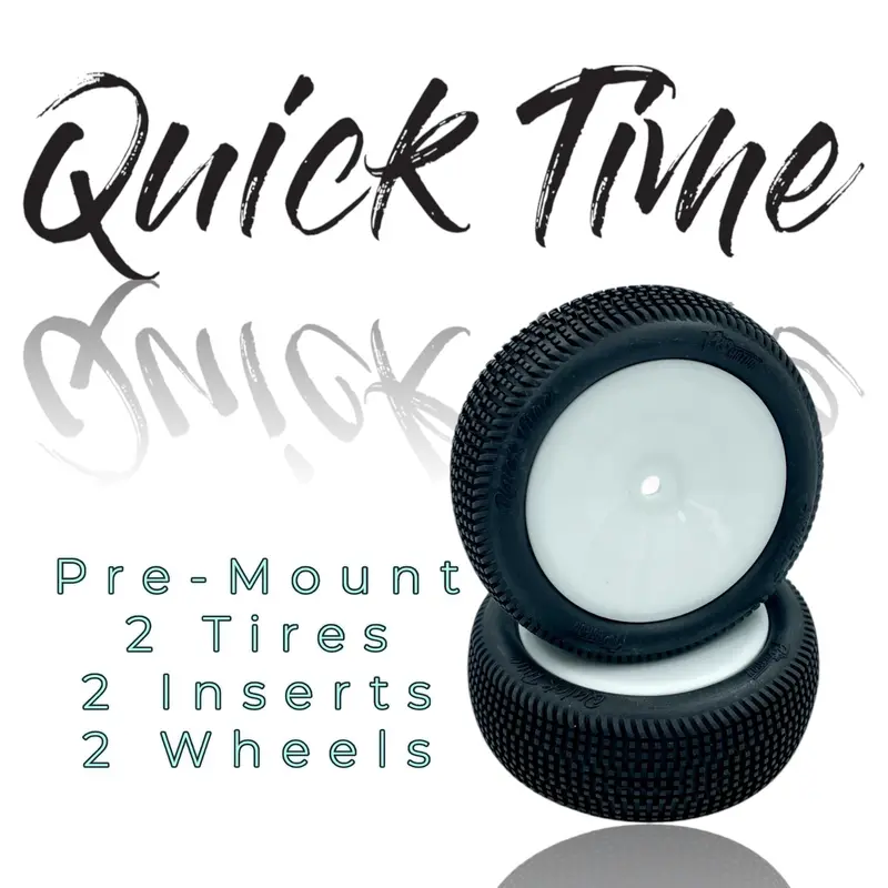 Quicktime 2Wd 2.2'' Front Tires Pre-Mount White 1