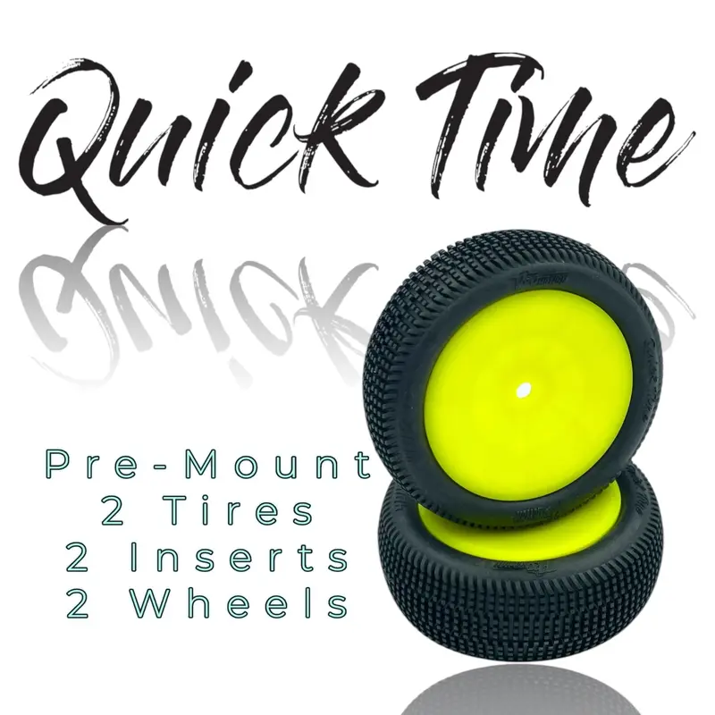 Quicktime 2Wd 2.2'' Front Tires Pre-Mount Yellow 1