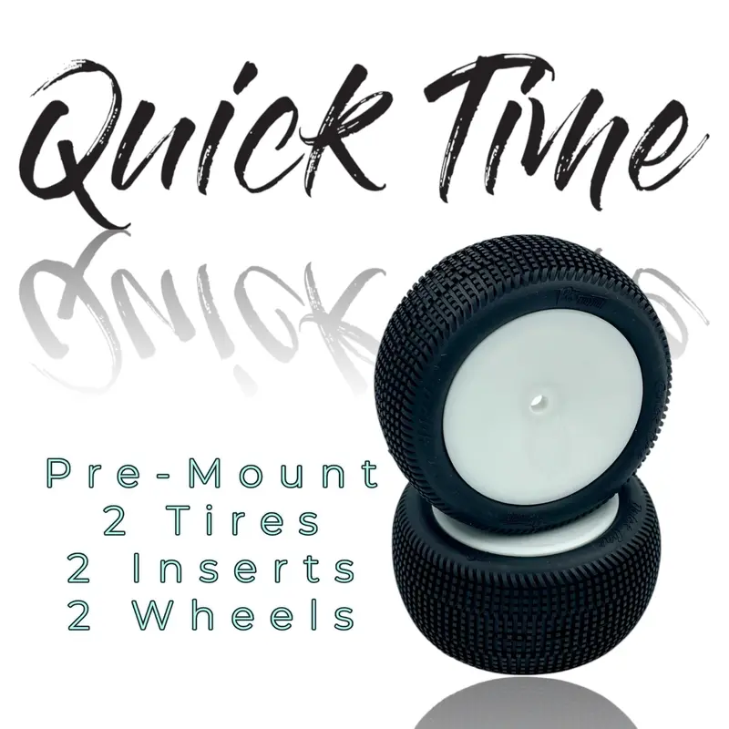 Quicktime 2Wd 2.2'' Rear Tires Pre-Mount White 1