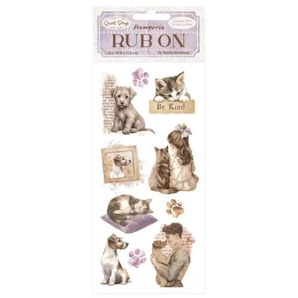 Quiet Days - Rub Ons - Dogs And Cats 1