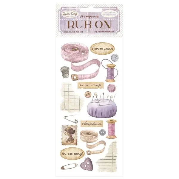 Quiet Days - Rub Ons - Sewing 1