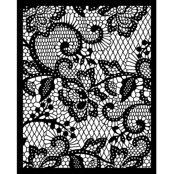 Quiet Days - Stencil - Floral Lace 1
