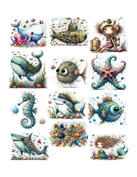 Quirky Water Critters Ephemera 1