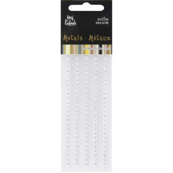 Raised Metal Dots - 3Mm Silver 1