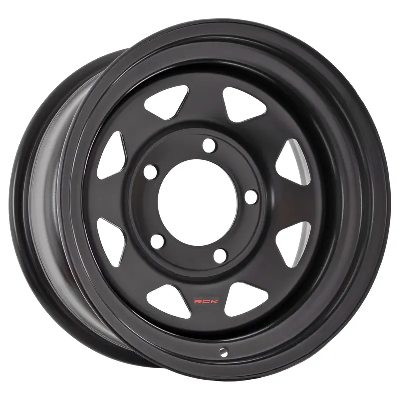 Rck Steel Wheel - 8 Spoke Matt Black 2