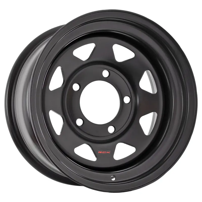 Rck Steel Wheel - 8 Spoke Matt Black 2