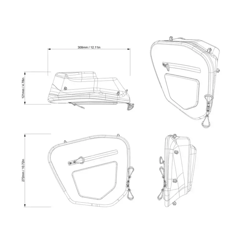 Rear Upper Door Storage Bags 1