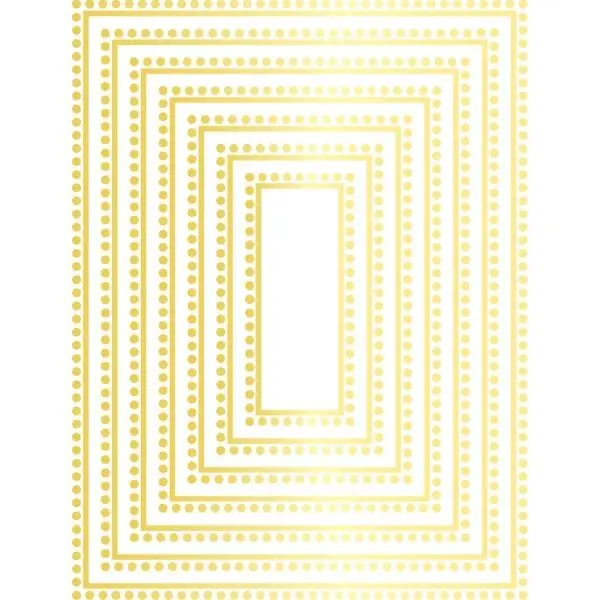 Rectangle Dot Border Hot Foil Plate 1