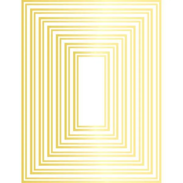 Rectangle Double Border Hot Foil Plate 1