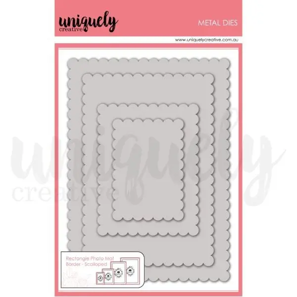 Rectangle Photo Mat Border Dies - Scalloped 1