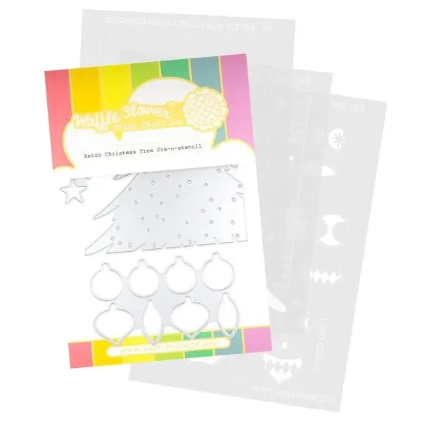 Retro Christmas Tree - Die & Stencil Set 1
