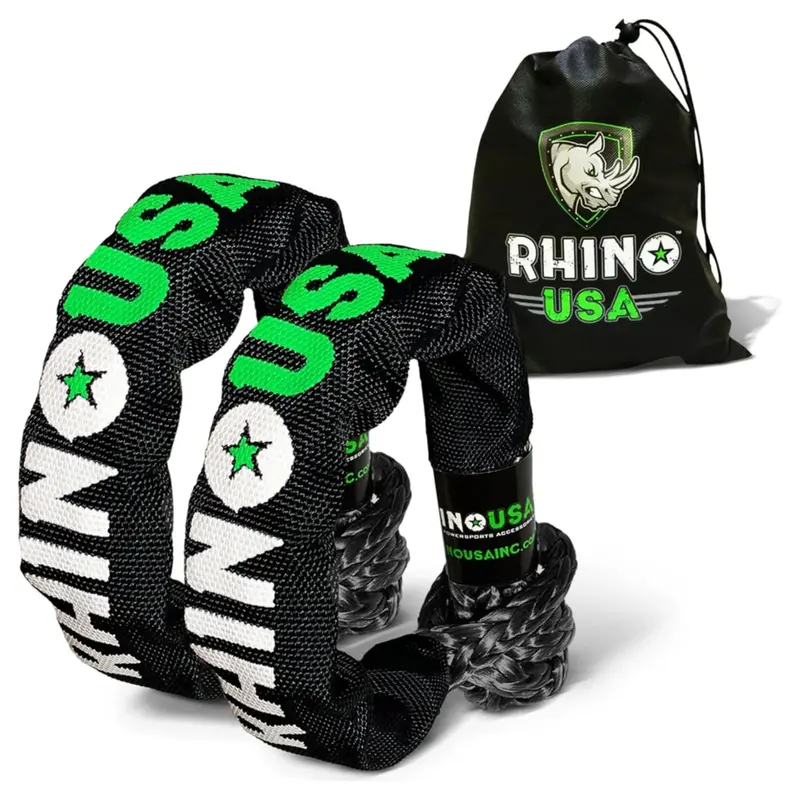 Rhino Usa 1/2" Synthetic Soft Shackles - 2 Pack (Black) 1