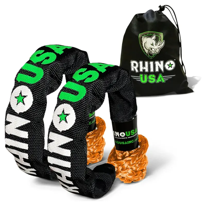 Rhino Usa 1/2" Synthetic Soft Shackles - 2 Pack (Orange) 1