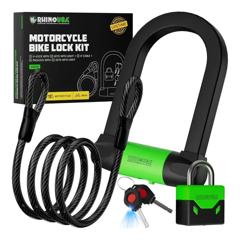 Rhino Usa Heavy-Duty Bike Lock Set 1