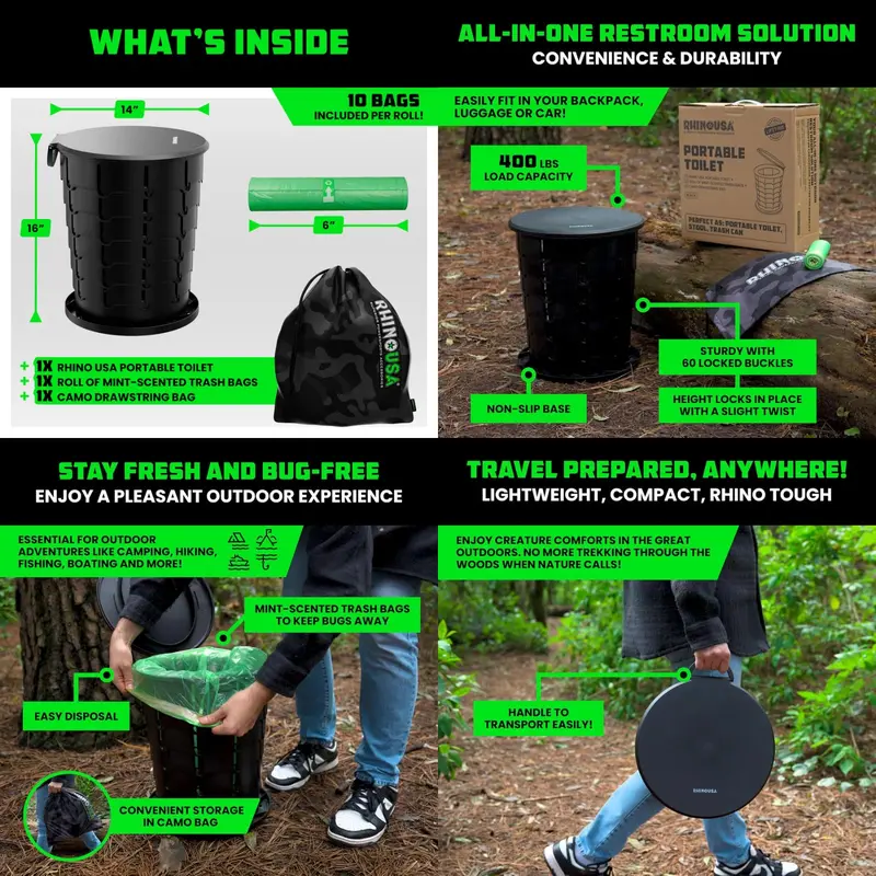 Rhino Usa Portable Camping Toilet 2