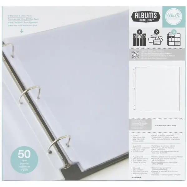 Ring Photo Sleeves 12"X12" 50/Pkg 1