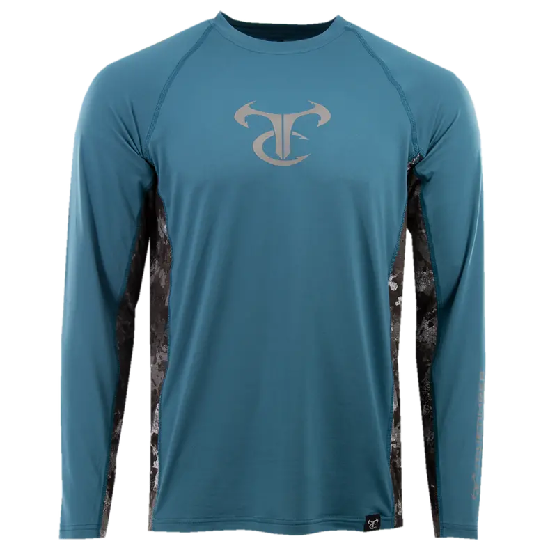 Ripwater Ls Crew - Mallard Blue/Midnight Camo 1