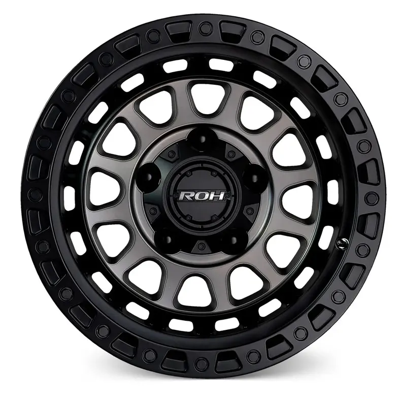 Roh Assault / 17X9 / 6X139 / +12 / Matt Black Machine Face Dark Tint 2