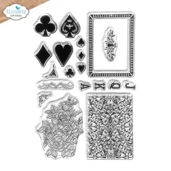 Romantic Revival Collection - Playing Card Collage - Clear Stamps 1