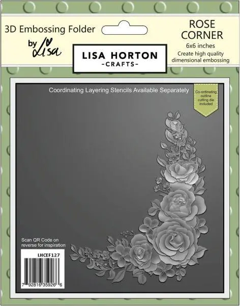Rose Corner - 3D Embossing Folder & Die 1