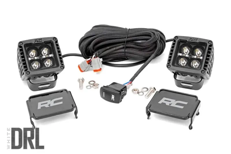 Rough Country 2" Cree Led Pod Lights (Pair) - Black Series - Amber Drl 1