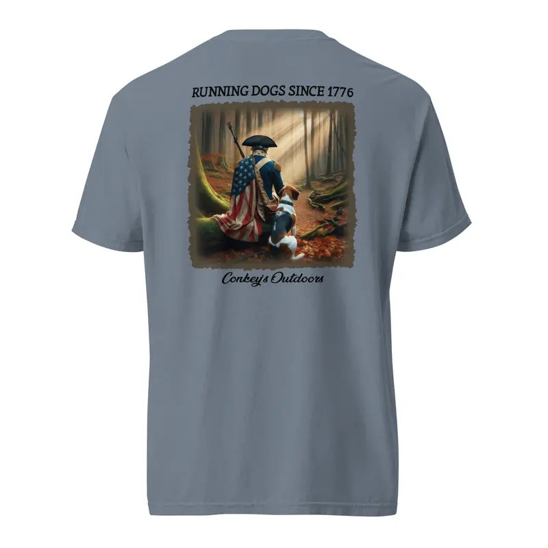 Running Dogs Since 1776 Patriotic Hunting Tee