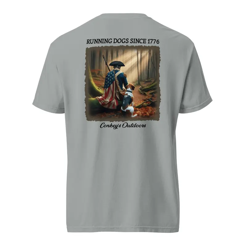 Running Dogs Since 1776 Patriotic Hunting Tee