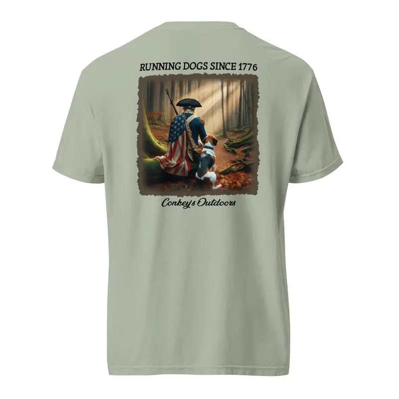 Running Dogs Since 1776 Patriotic Hunting Tee