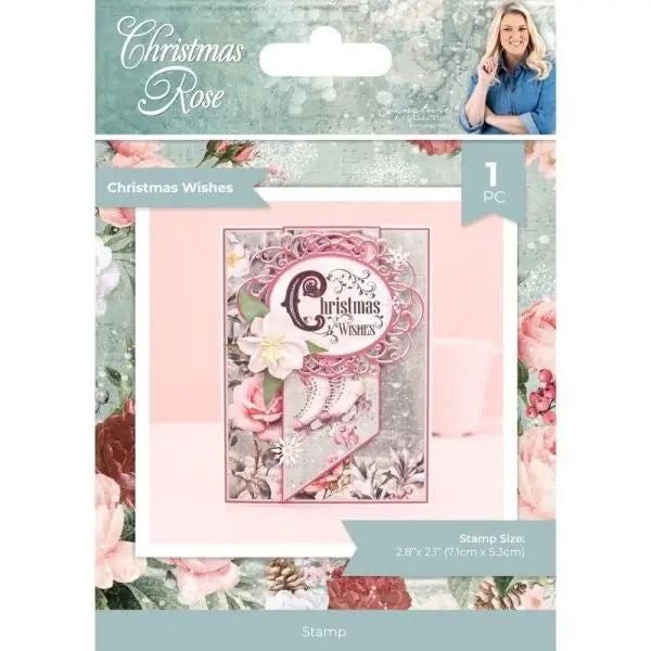 Sara Signature Christmas Rose - Clear Stamps - Christmas Wishes 1