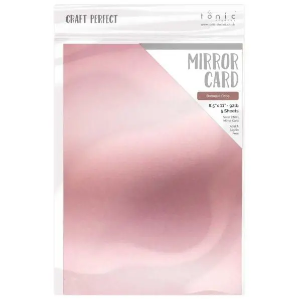 Satin Mirror Cardstock - Baroque Rose 1