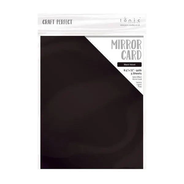 Satin Mirror Cardstock - Black Velvet 1