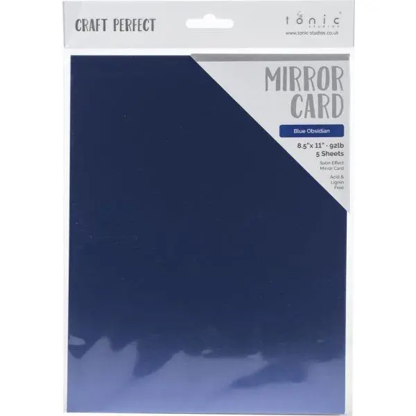 Satin Mirror Cardstock - Blue Obsidian 1