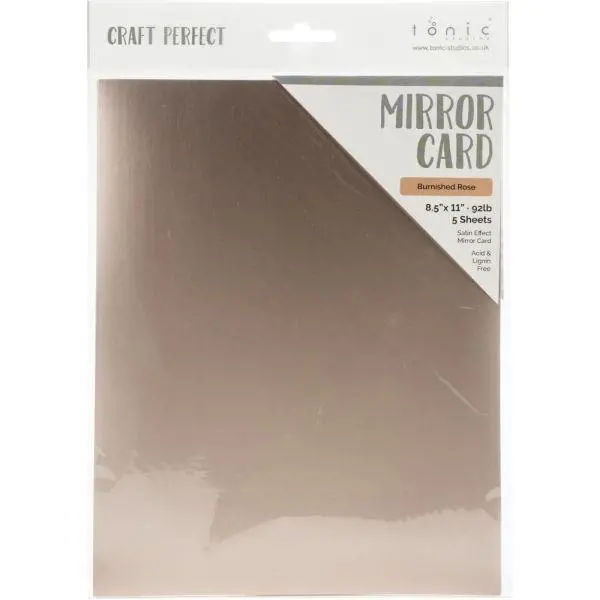 Satin Mirror Cardstock - Burnished Rose 1