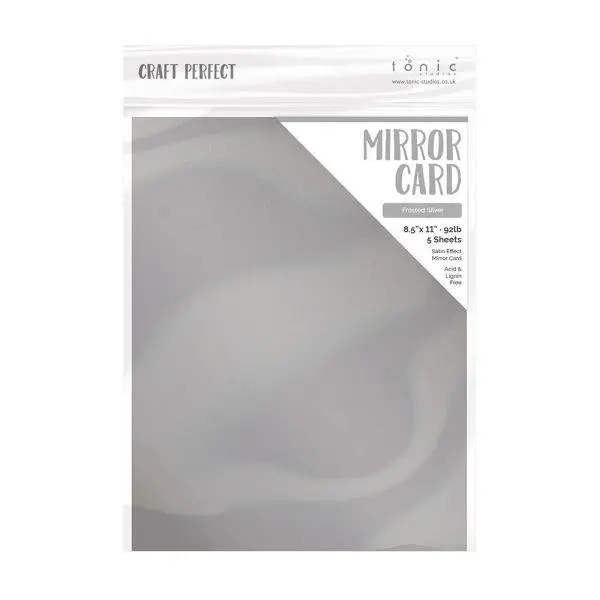 Satin Mirror Cardstock - Frosted Silver 1