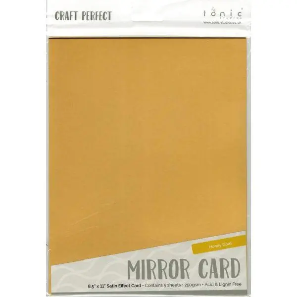 Satin Mirror Cardstock - Honey Gold 1