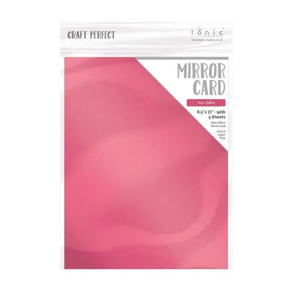 Satin Mirror Cardstock - Pink Chiffon 1