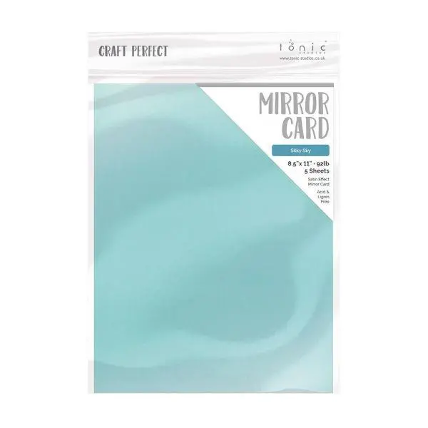 Satin Mirror Cardstock - Silky Sky 1