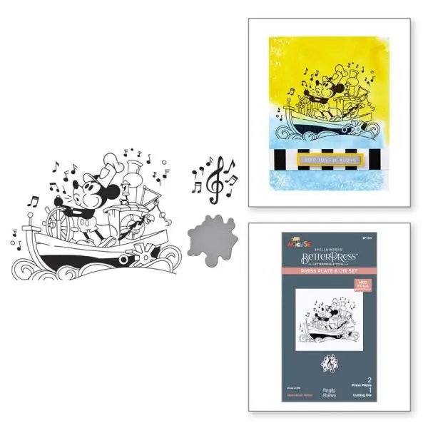 Say Cheese Classic Mouse - Press Plate & Die Set - Steamboat Willie 1