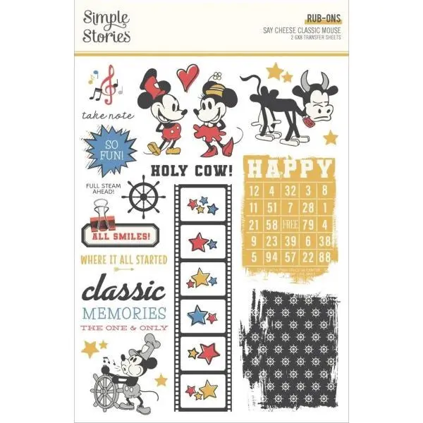 Say Cheese Classic Mouse - Rub Ons 1