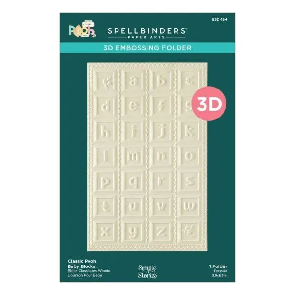 Say Cheese Classic Pooh - Baby Blocks 3D Embossing Folder 1