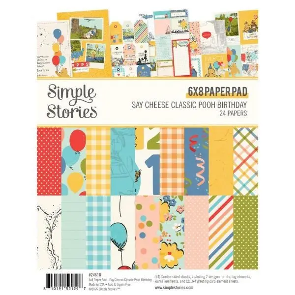 Say Cheese Classic Pooh Birthday - 6X8 Paper Pad 1