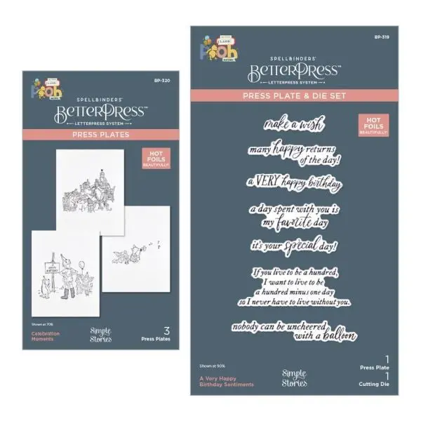 Say Cheese Classic Pooh Birthday - Betterpress Bundle 1