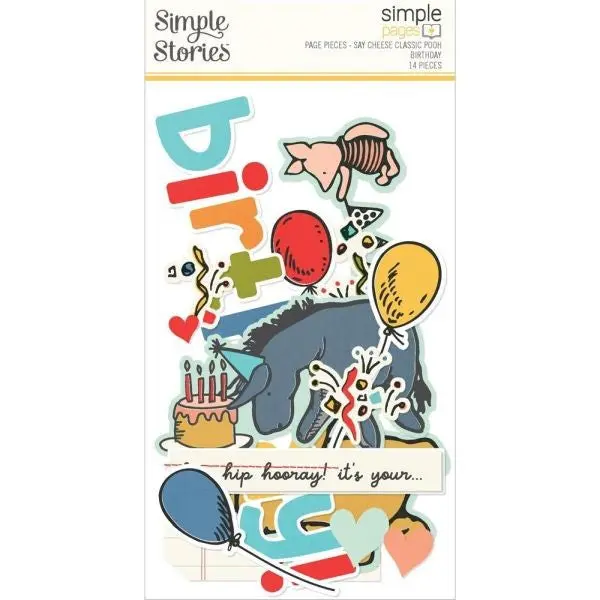Say Cheese Classic Pooh Birthday - Simple Pages Page Pieces 1