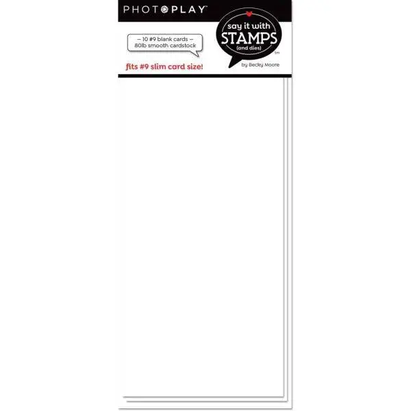 Say It In Stamps - #9 Blank White Scored Card Bases 1
