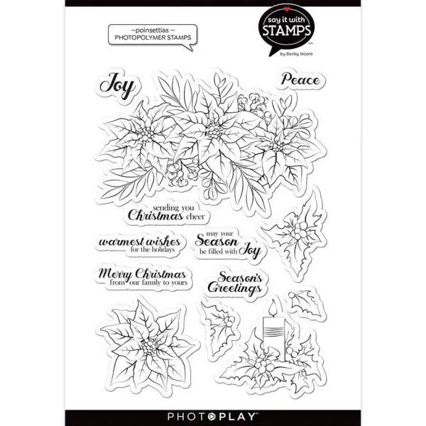 Say It With Stamps  - Clear Stamps - Poinsettia 1