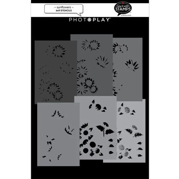 Say It With Stamps - Layering Stencils - Sunflowers 1