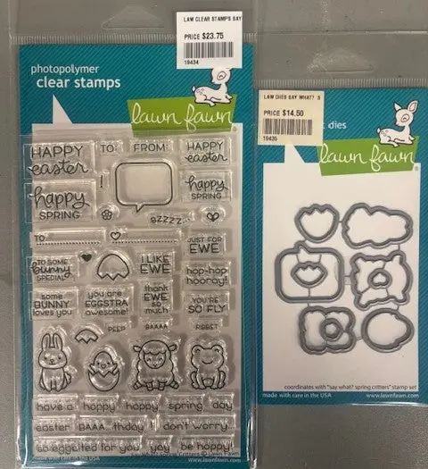 Say What?  Spring Critters Stamp & Die Bundle 1