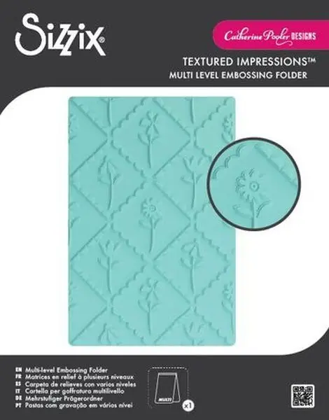 Scallop Framed Florals - Multi-Level Embossing Folder 1