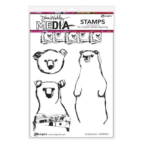 Scribbly Bears - Cling Stamps 1