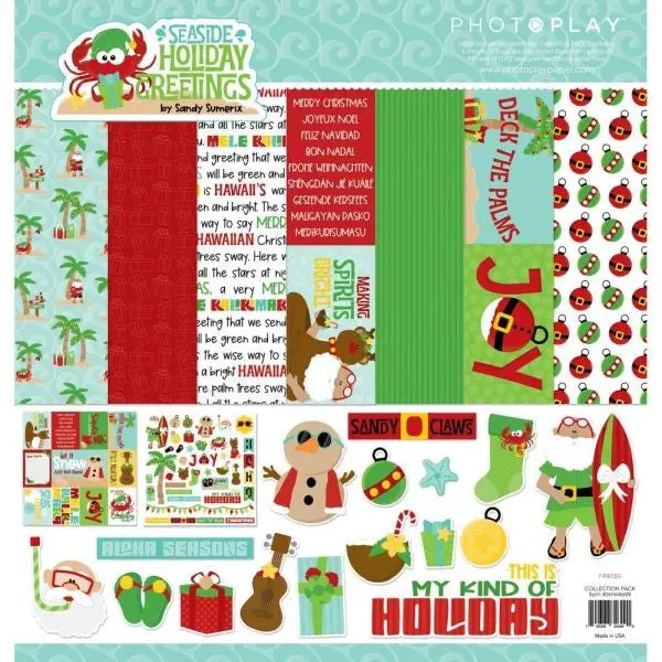 Seaside Holiday Greetings - 12X12 Collection Pack 1